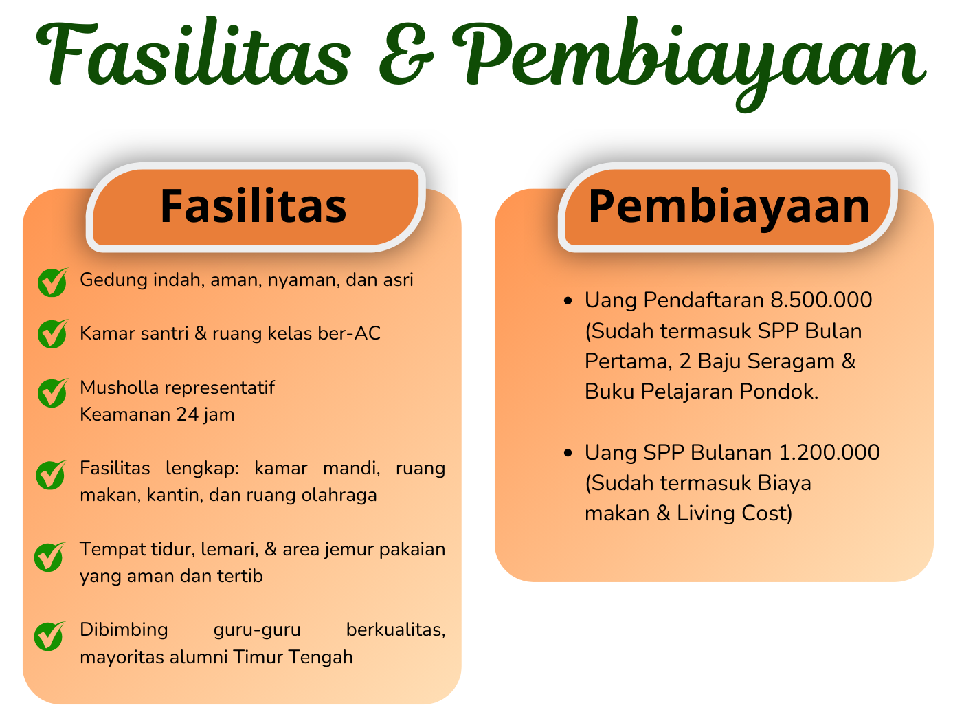 Fasilitas & Pembiayaan